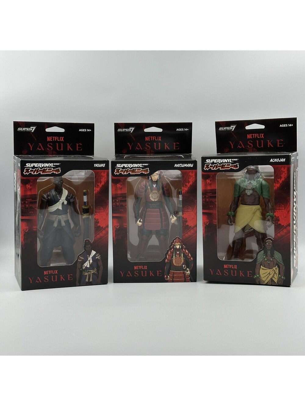 Netflix Yasuke SuperVinyl Series Wave 1 Figures Set - Yasuke, Natsumaru, Achojah
